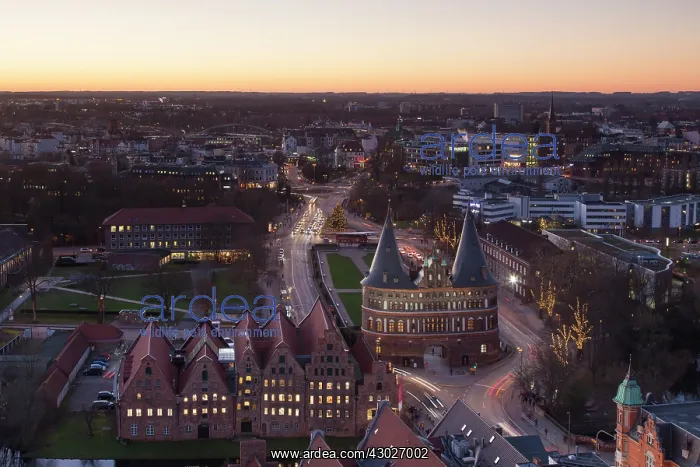 : The Holstein Gate in dusk UNESCO world heritage : The Holstein Gate in dusk UNESCO world heritage