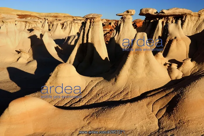 : Hoodoos - eroded clay sculptures with rocks balanced : Hoodoos - eroded clay sculptures with rocks balanced