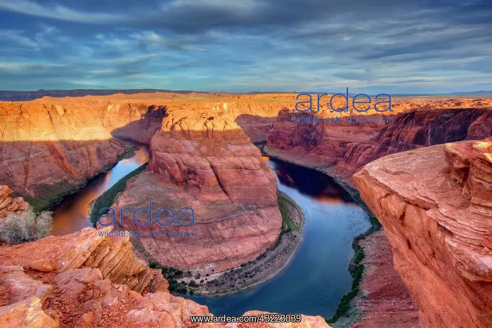 : Horseshoe bend on the Colrado River at sunrise : Horseshoe bend on the Colrado River at sunrise