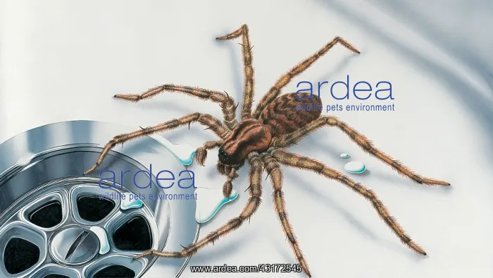 : House Spider Near Plug Hole : House Spider Near Plug Hole