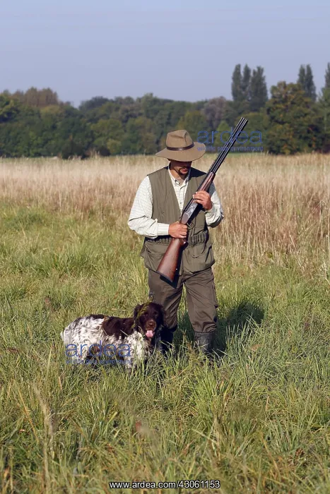  : Hunting small game with small animal Alsace France