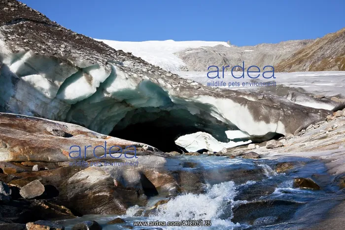 : Ice cave and glacier snout of Schlatenkees : Ice cave and glacier snout of Schlatenkees