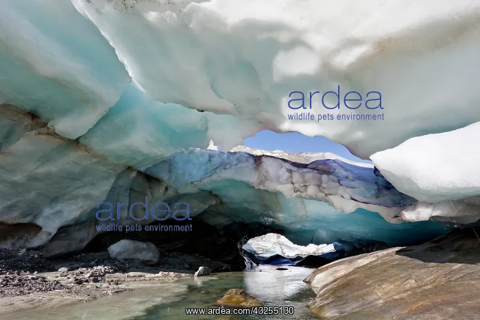 : Ice cave and glacier snout of Schlatenkees : Ice cave and glacier snout of Schlatenkees