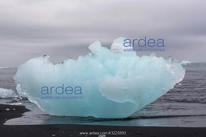: Iceland, iceberg on beach : Iceland, iceberg on beach
