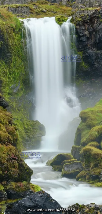 : Iceland. Waterfall Dynjandi in Borgarfjordur during autumn : Iceland. Waterfall Dynjandi in Borgarfjordur during autumn