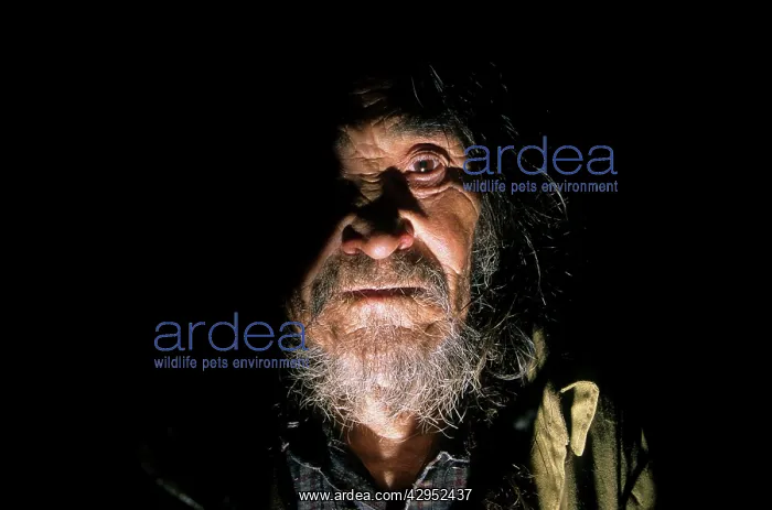 : Indoor portrait of Siberian shaman / sorcerer / : Indoor portrait of Siberian shaman / sorcerer /