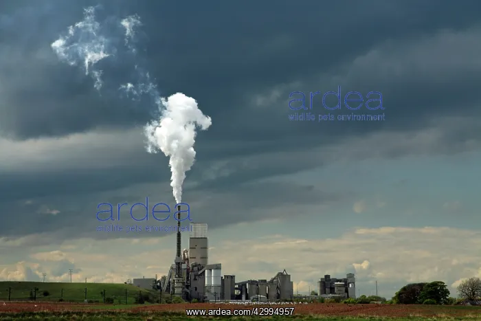 : Industrial Site - smoke spewing from the chimney : Industrial Site - smoke spewing from the chimney