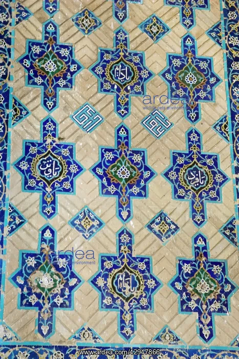  : Interior mosaic and brick tilework, Kabud or Blue Mosque