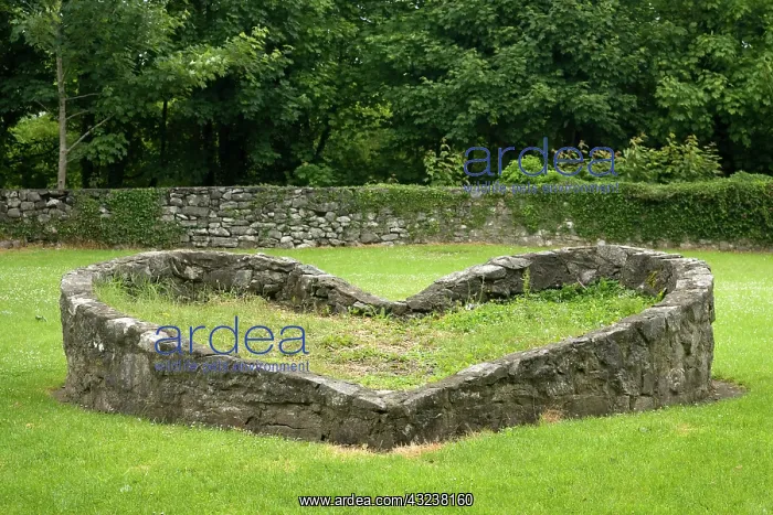  : Ireland, Kinvara. A heart-shaped stone wall