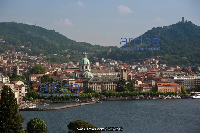 : Italy, Como Province, Como. City view from : Italy, Como Province, Como. City view from