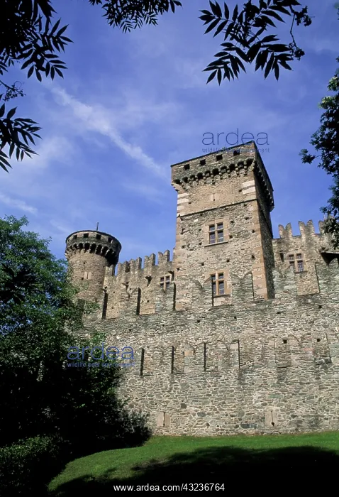 : Italy, Fenis. Castle of Fenis : Italy, Fenis. Castle of Fenis