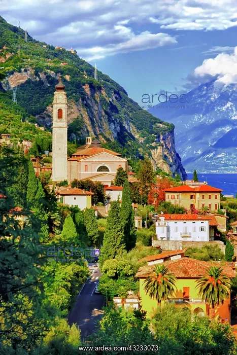 : Italy, Lake Garda. The Parish Church in : Italy, Lake Garda. The Parish Church in