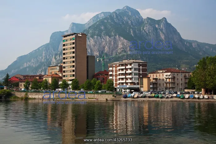 : Italy, Lecco Province, Lecco. New town view : Italy, Lecco Province, Lecco. New town view