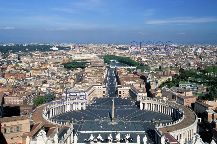 : Italy, Rome, Vatican City. View of St. Peter's : Italy, Rome, Vatican City. View of St. Peter's