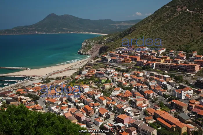 : Italy, Sardinia, Buggerru. Overview of mining : Italy, Sardinia, Buggerru. Overview of mining