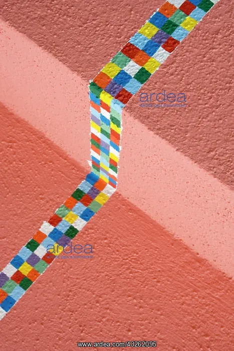 : Italy, Venice, Burano. Colorful checkered : Italy, Venice, Burano. Colorful checkered