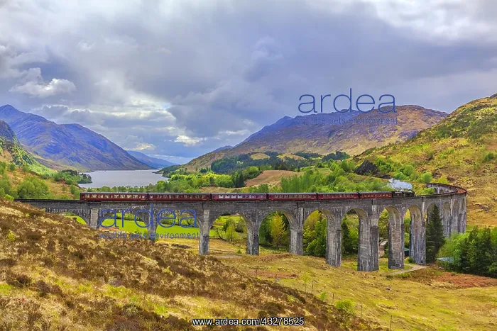  : Jacobite Steam Train - historic steam train steams