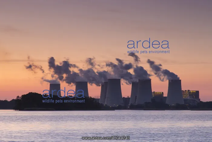 : Jaenschwalde lignite-fired power station at morning : Jaenschwalde lignite-fired power station at morning