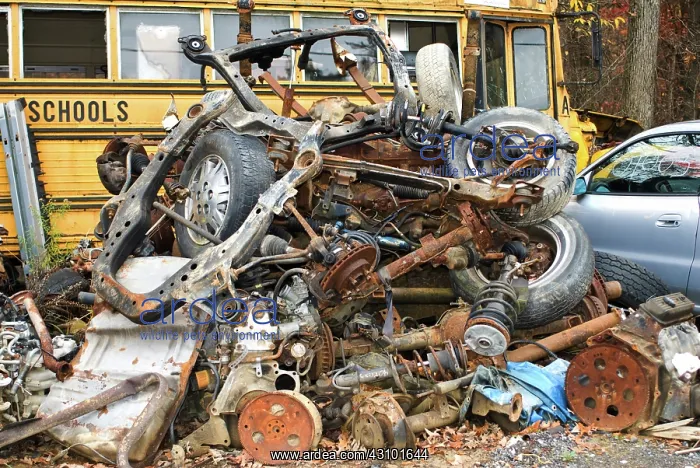 : Junkyard. Scene from an auto junkyard : Junkyard. Scene from an auto junkyard