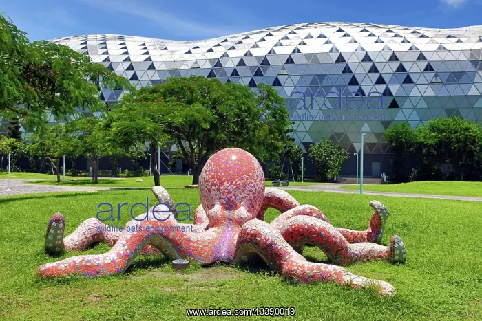 : Kaohsiung Exhibition Center and Octopus Statue, Kaohsiung, T : Kaohsiung Exhibition Center and Octopus Statue, Kaohsiung, T