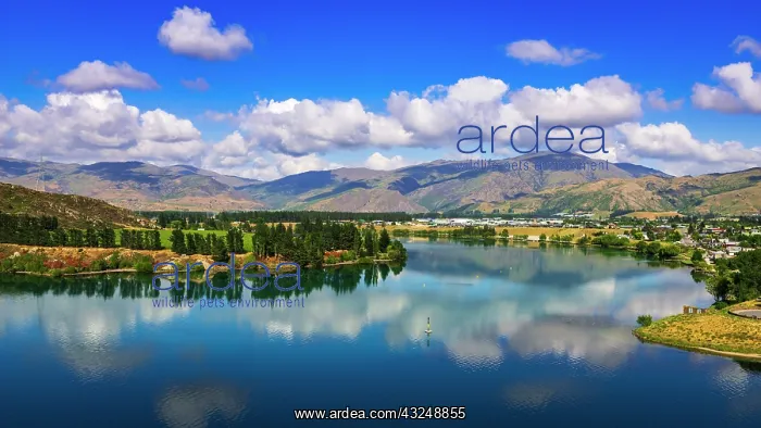: The Kawarau river and town of Cromwell, Central : The Kawarau river and town of Cromwell, Central
