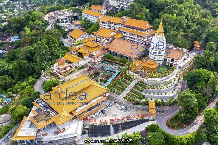  : Kek Lok Si Temple aerial view on Penang Island