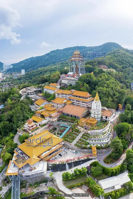 : Kek Lok Si Temple aerial view on Penang Island : Kek Lok Si Temple aerial view on Penang Island