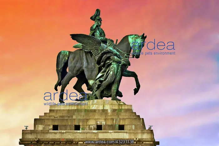 : Koblenz, Germany, The Monument at the German : Koblenz, Germany, The Monument at the German