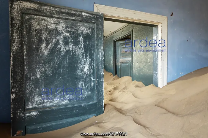 : At Kolmanskop, the abandoned ghost town of the diamond days of the early 1900 and of German origin : At Kolmanskop, the abandoned ghost town of the diamond days of the early 1900 and of German origin