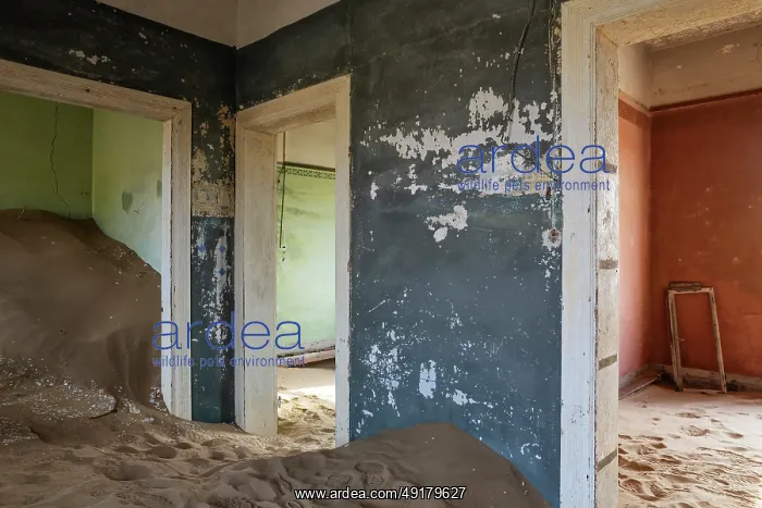 : At Kolmanskop, the abandoned ghost town of the diamond days of the early 1900 and of German origin : At Kolmanskop, the abandoned ghost town of the diamond days of the early 1900 and of German origin