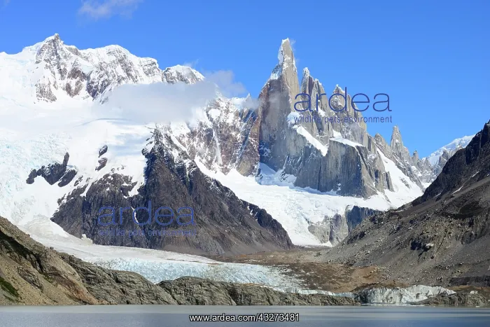 : Laguna Torre with Cerro Torre and Cerro Adela with : Laguna Torre with Cerro Torre and Cerro Adela with