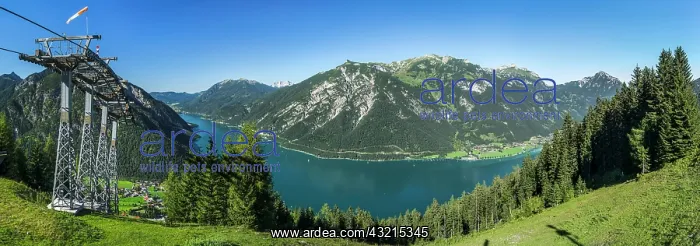 : Lake Achensee in Tyrol, Austria. This mountain : Lake Achensee in Tyrol, Austria. This mountain