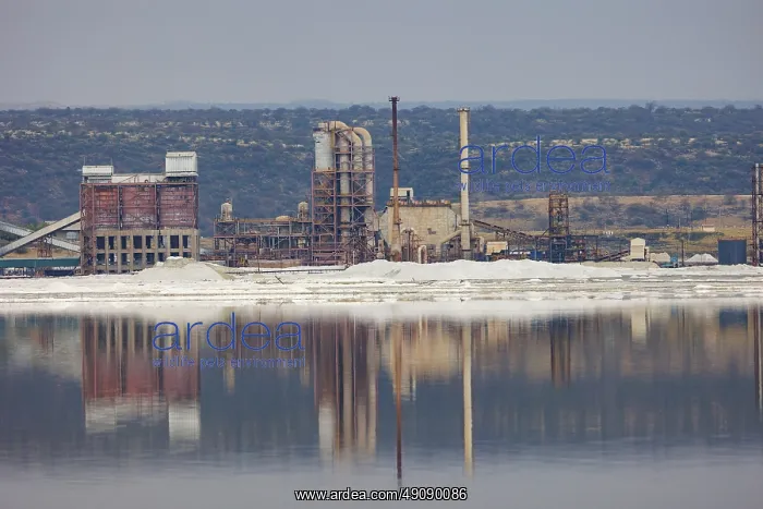 : Lake Magadi in Kenya, TATA soda factory : Lake Magadi in Kenya, TATA soda factory