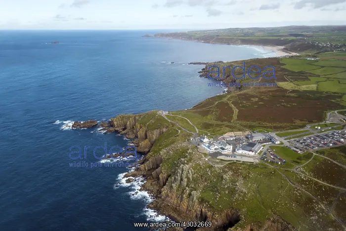: Land's End From the Air - Cornwall - UK Land's End : Land's End From the Air - Cornwall - UK Land's End
