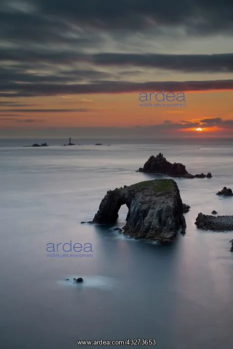 : Land's End - seascape view looking to Longships Lighthouse : Land's End - seascape view looking to Longships Lighthouse