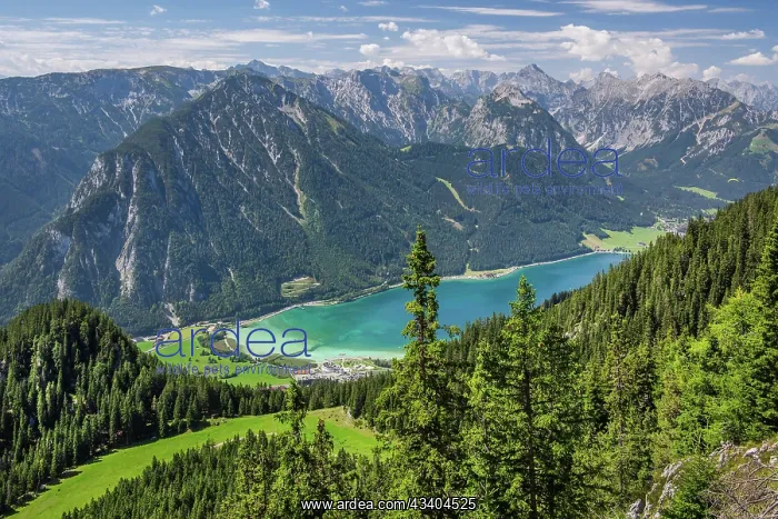 : Landscape with Achensee and Karwendel Mountains : Landscape with Achensee and Karwendel Mountains