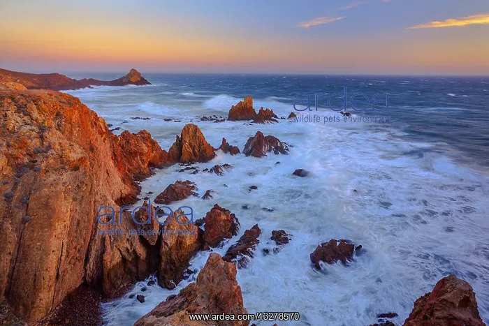 : Las Sirenas - famous rock cliffs and sea stacks : Las Sirenas - famous rock cliffs and sea stacks