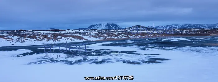 : Late evening light over Hverir towards Namafjall : Late evening light over Hverir towards Namafjall