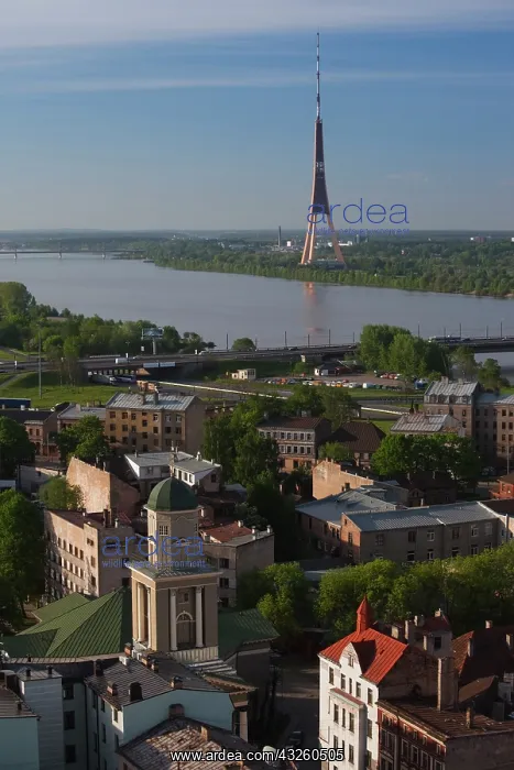: Latvia, Riga, Vecriga, Old Riga, elevated : Latvia, Riga, Vecriga, Old Riga, elevated