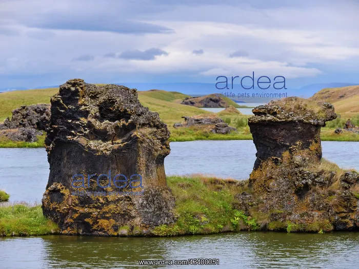 : Lava chimneys, rock formations created during the : Lava chimneys, rock formations created during the