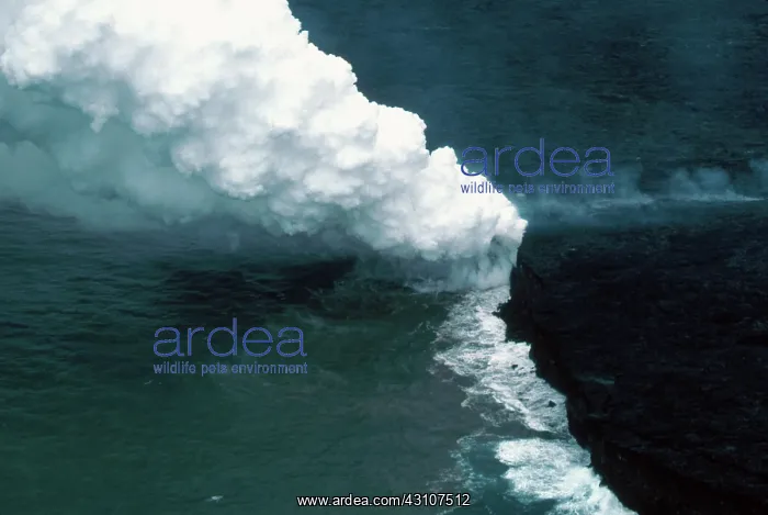 : Lava Flows into the Sea, Kilauea, Hawaii : Lava Flows into the Sea, Kilauea, Hawaii