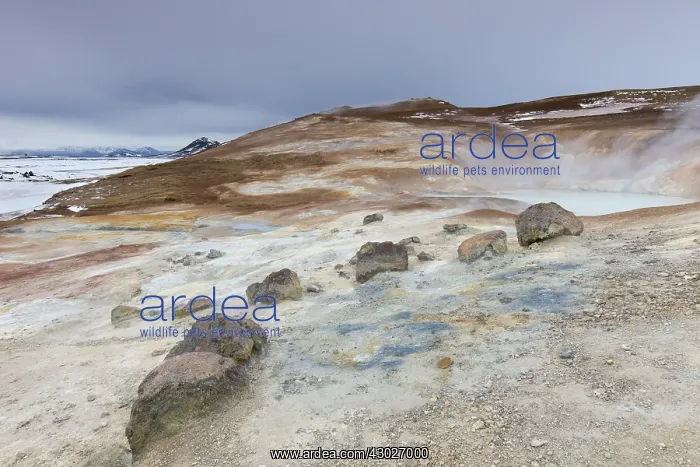 : Leirhnjukur is a lava field in the area of Krafla : Leirhnjukur is a lava field in the area of Krafla