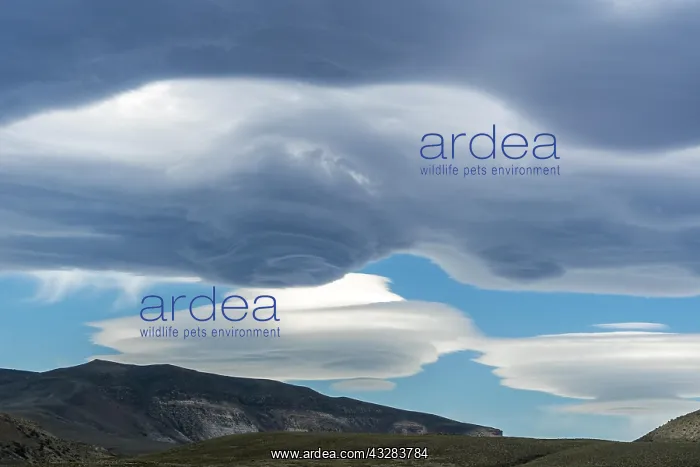 : Lenticularis clouds over the mountains at Lago Viedma : Lenticularis clouds over the mountains at Lago Viedma