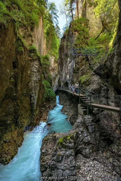 : Leutasch gorge, near Mittenwald, Bavaria, Germany : Leutasch gorge, near Mittenwald, Bavaria, Germany