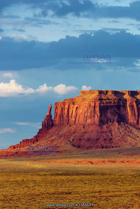  : Light mood, evening sun at Monument Valley, cloud