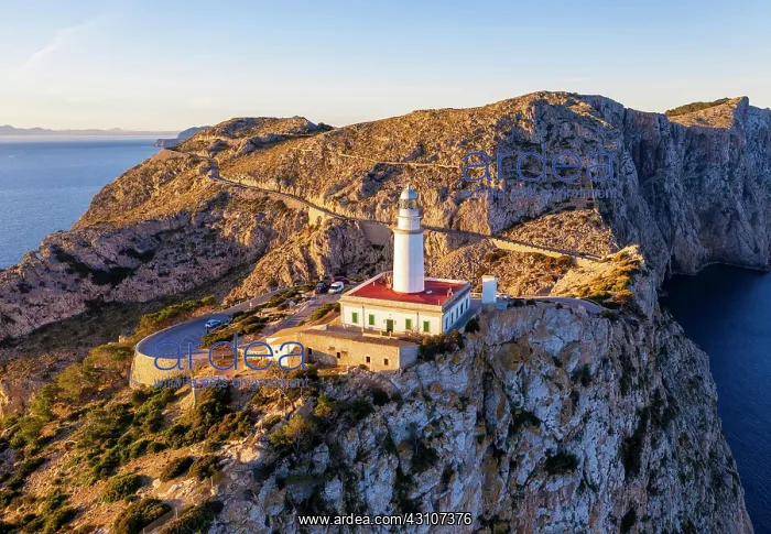 : Lighthouse at Cap Formentor in the morning light : Lighthouse at Cap Formentor in the morning light