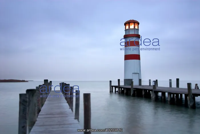 : Lighthouse at Podersdorf am See, Lake Neusiedl : Lighthouse at Podersdorf am See, Lake Neusiedl