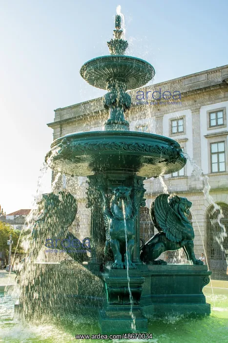 : Lions Fountain (Fonte dos Leoes), Praca de Gomes, Porto : Lions Fountain (Fonte dos Leoes), Praca de Gomes, Porto