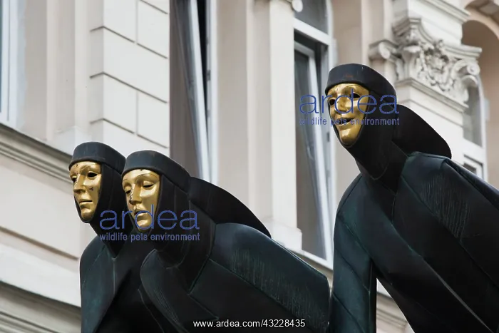 : Lithuania, Vilnius, Three Muses sculpture : Lithuania, Vilnius, Three Muses sculpture