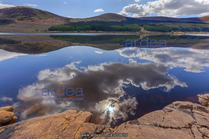: Loch Doon - landscape with mountains, clouds and : Loch Doon - landscape with mountains, clouds and